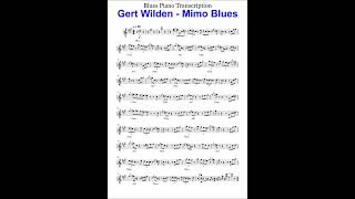 Gert Wilden – "Mimo Blues" Jazz Blues Piano Solo Transcription #Shorts