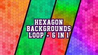 Hexagon Backgrounds 6 in 1 | Motion Graphics - Videohive template