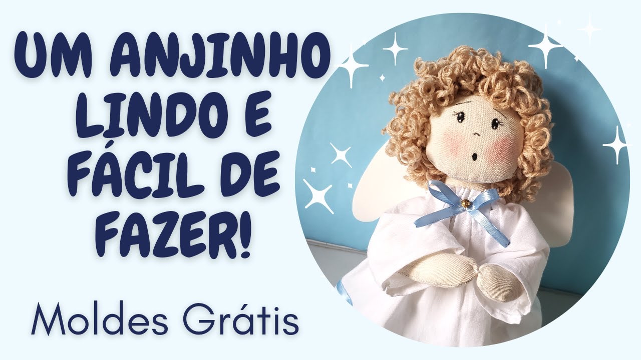 🔴 COMO FAZER esse ANJINHO! FÁCIL e com moldes GRÁTIS! [PASSO A PASSO]