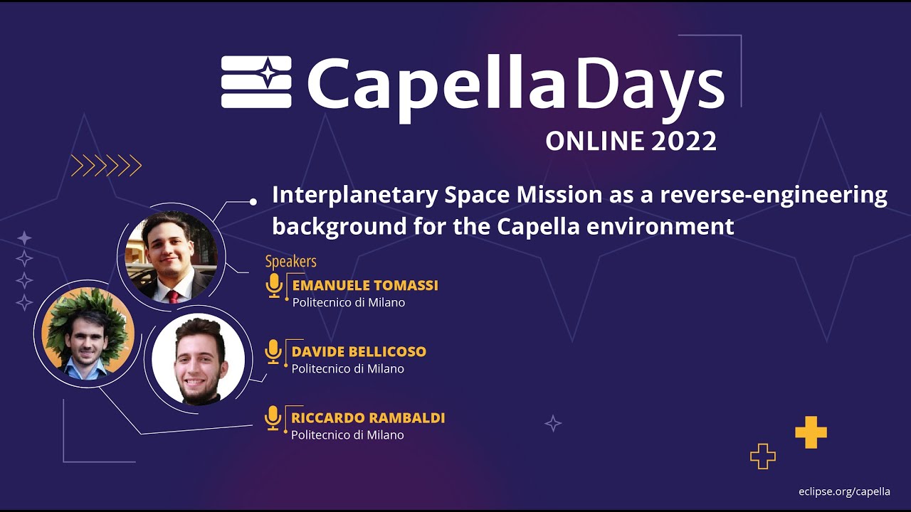Reverse-engineering a Space Mission to Mars with Capella | Politecnico di Milano | CapellaDays2022