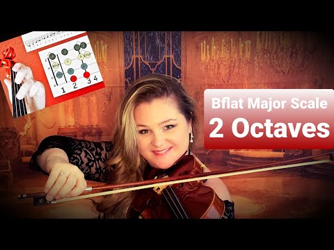 Bflat Major Scale, 2 octaves for Violin