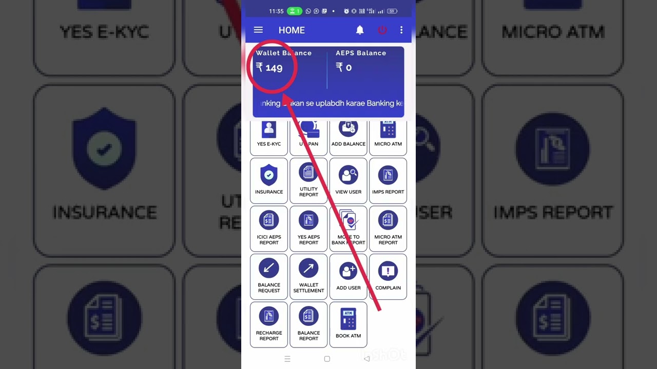 Instant Mobile Pan Centre's Instant Wallet Loading Process.