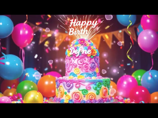 Zum Geburtstag viel Glück – Geburtstagslied für Defne 🎉🎂 – Version 2