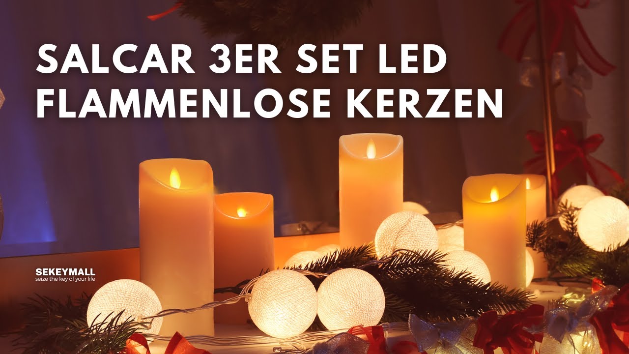 Entdecken Sie das SALCAR 3er Set LED Flammenlose Kerzen