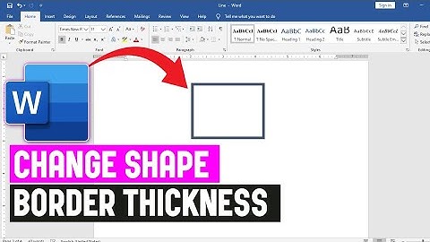 Hoe de dikte van een vormomtrek in Word te wijzigen