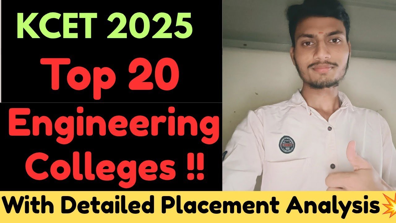 Top 20 Engineering Colleges in Karnataka through KCET 2025🙂| With Detailed Placement Analysis💥👍