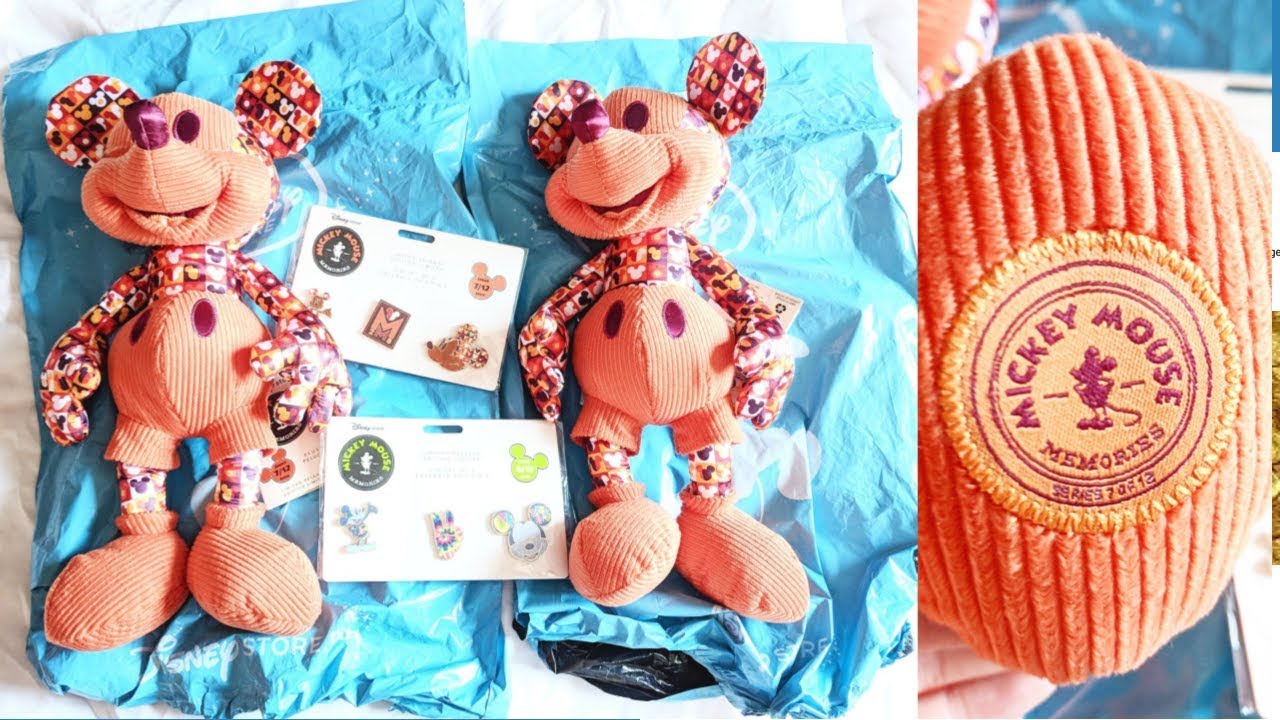 MICKEY MEMORIES JULY 2018 BEAR / PLUSH + PINS HAUL DISNEY