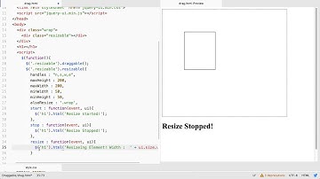 Jquery UI : [ Resizable ] Make Any HTML Element Resizable.