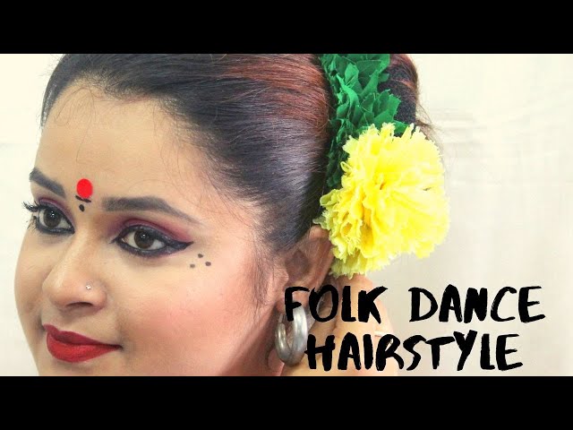 Complete tutorial on how to do traditional hairstyle for Bharatanatyam -  YouTube