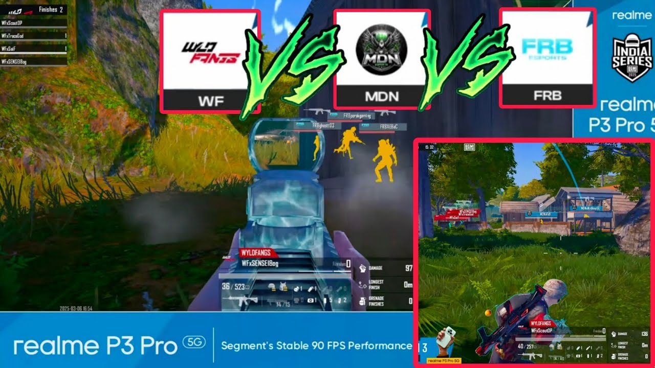 MON ESPORTS VS WYLD FANGS VS FRICTION REBORN BGIS | THIRD PARTY TEAM #bgmi