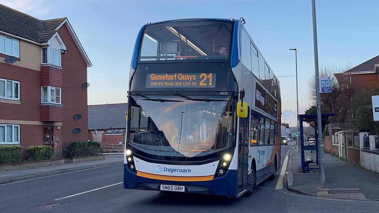 Slow | Stagecoach South | SN65 OBH 10475 | 21 to Gunwharf Quays