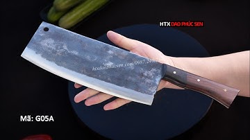 Dao Chặt Gà Vịt, Xương Sườn G05A đa năng Cán ốp full tang  - hàng chuẩn của HTX DAO PHÚC SEN