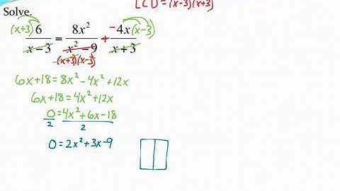 Solving rational equations using an LCD 3