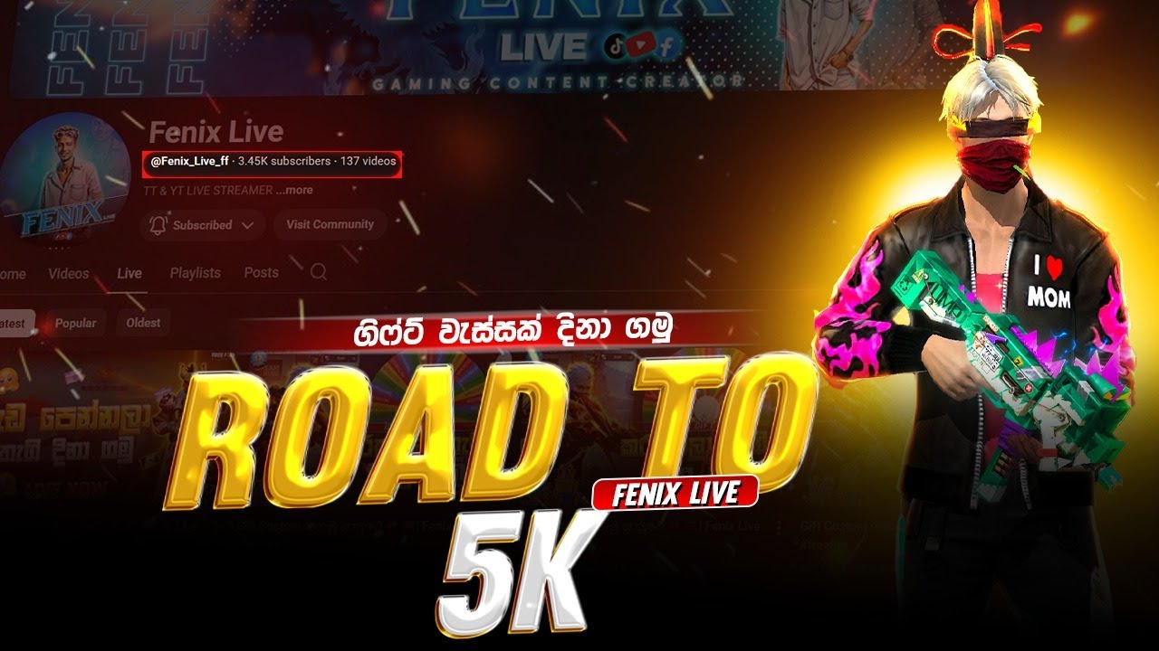 අදත් ආවෝ gift ගොඩක් අරන්😻💕| Fenix Live #freefire