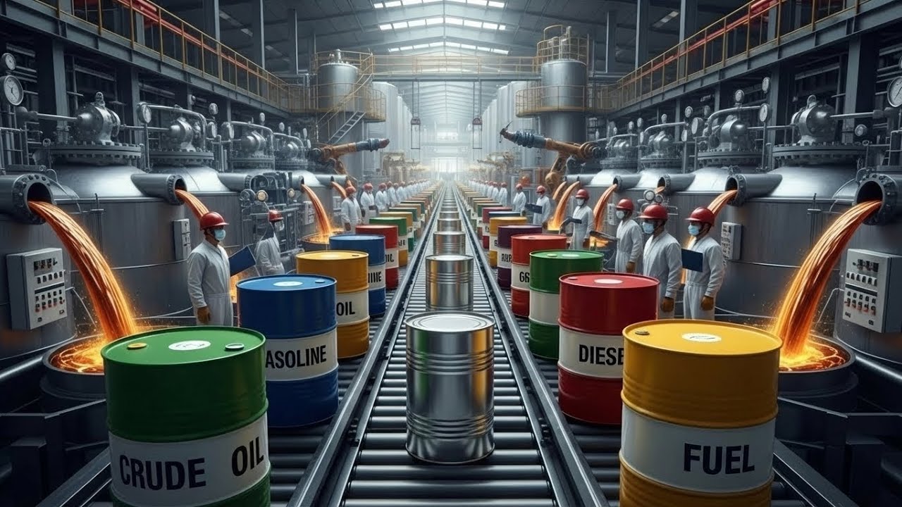 Inside a Black Gold Factory: From Crude Oil to Refined Petroleum Products (Full Process)