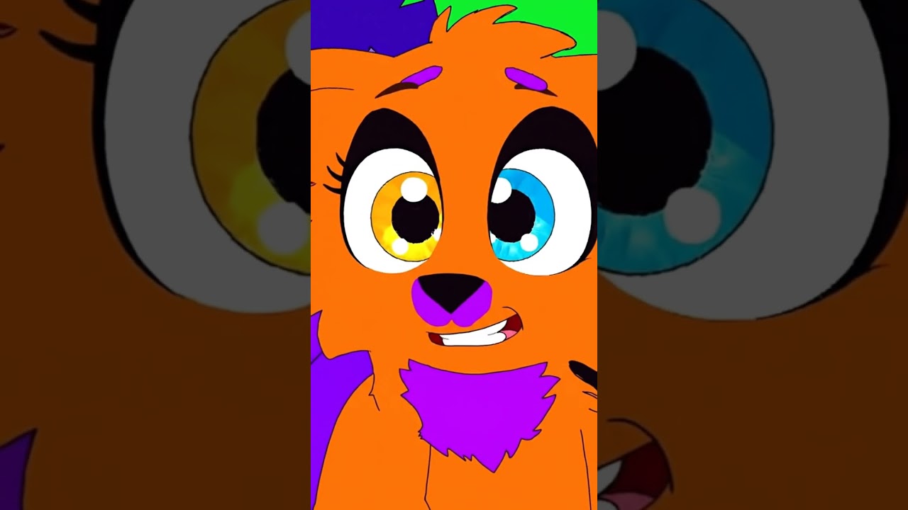 Glitch looking at Rosabelle and jack-o cyan for the first time