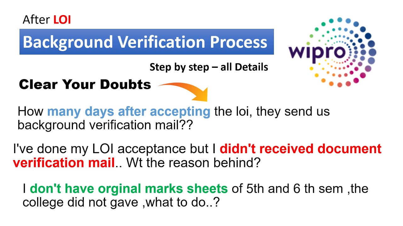 Details 72 wipro background verification portal