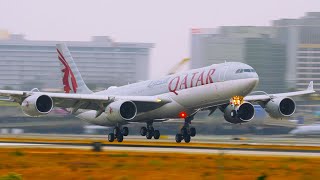 FANTASTIC Plane Spotting at Los Angeles International Airport LAX | ft. QATAR Amiri A340 500 A7 HHH