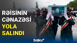 İran rəsmilərinin cənazələri Təbrizdən yola salındı