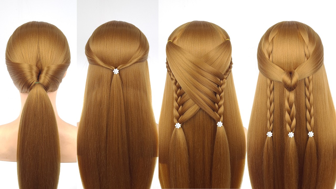 Очень простая прическа с распущенными косами | Быстрая прическа для вечеринки и свадьбы для девоч...