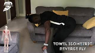 Towel isometric reverse fly