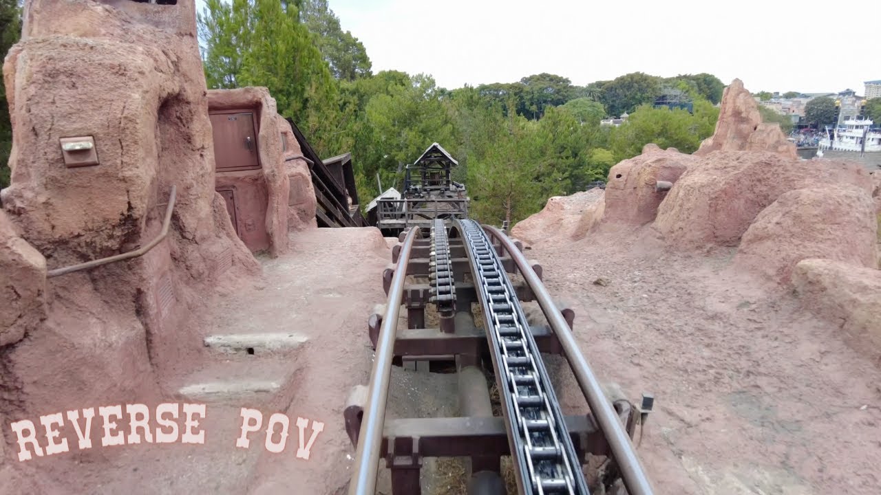 Disneyland's Big Thunder Mountain Railroad Reverse POV!