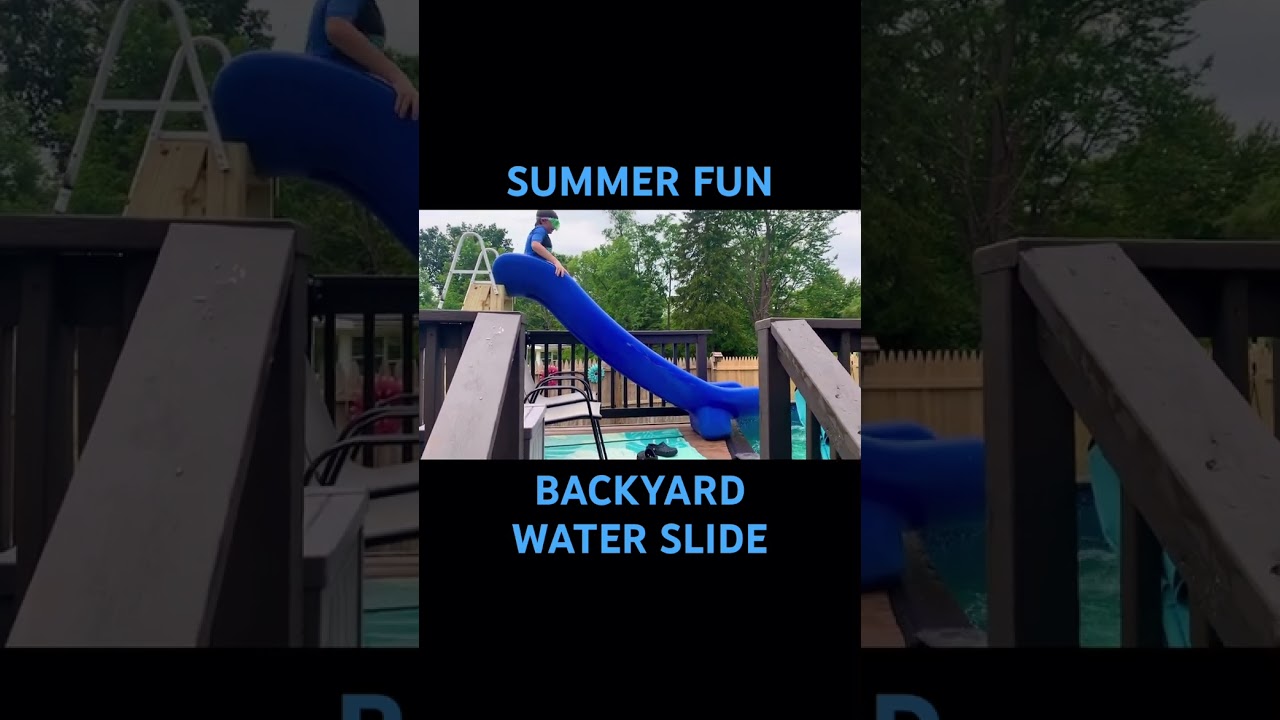 Backyard Water Slide For above ground Pool. 