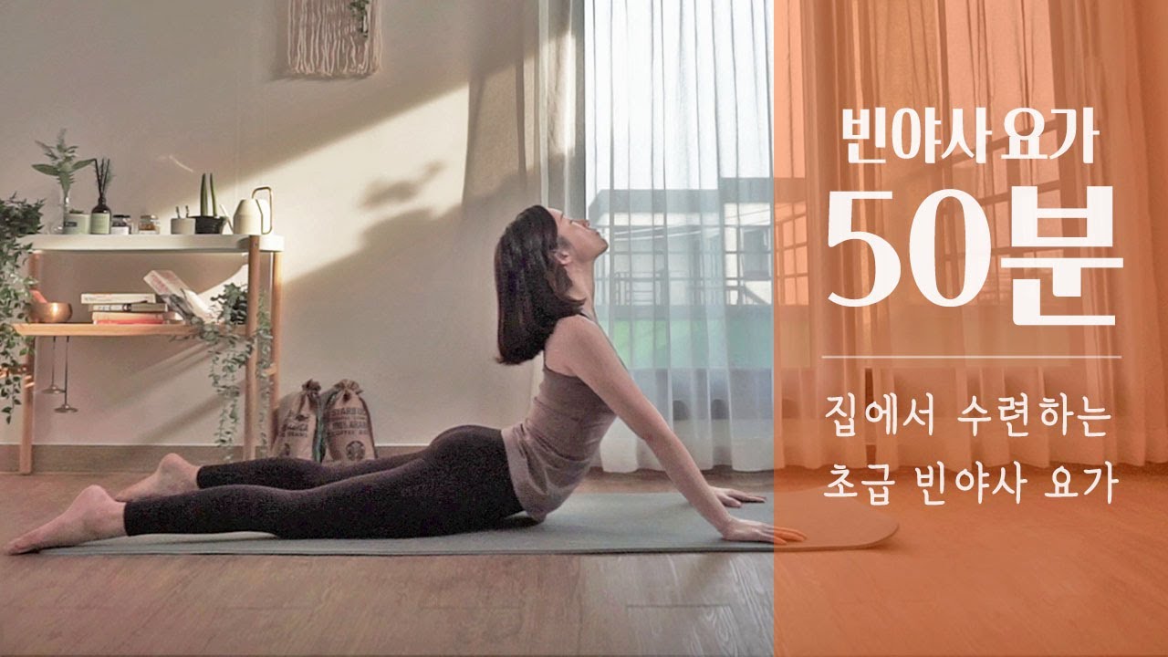 집에서 수련하는 50분 빈야사 요가 | 초급자 요가 스트레칭