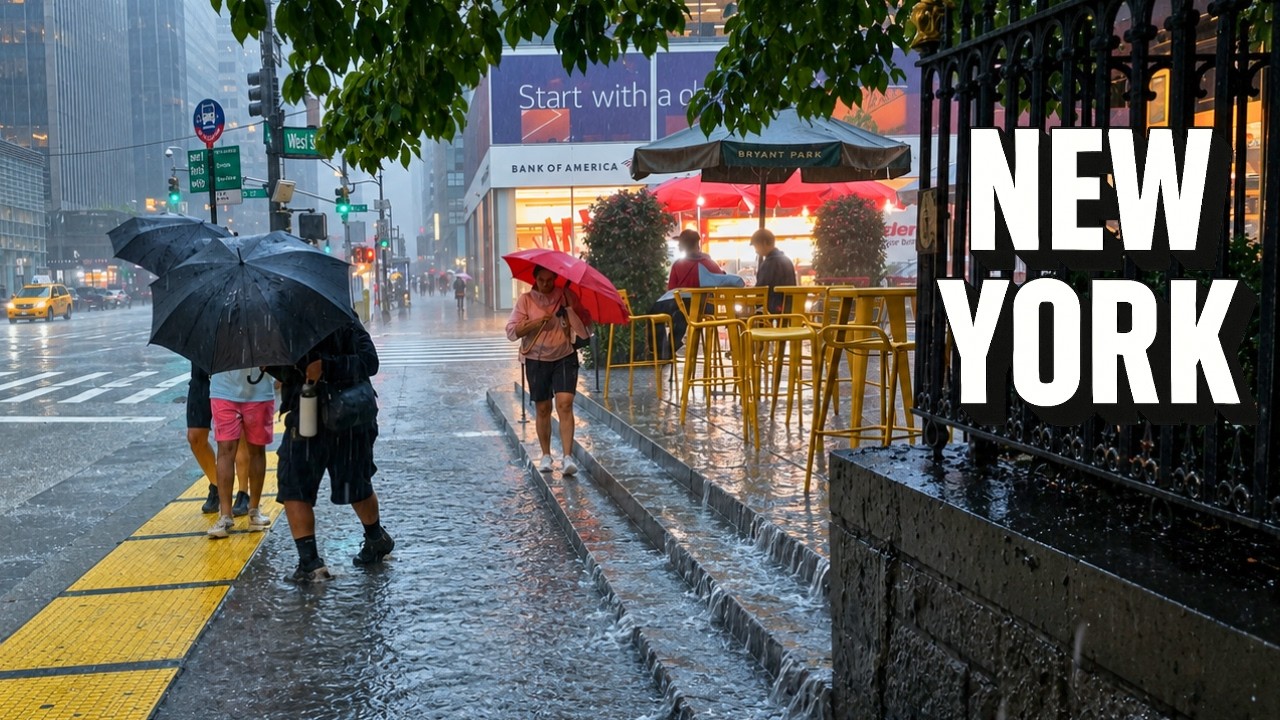 This Is Why Manhattan Never Seems Ready for Rain | NYC 4K Walk