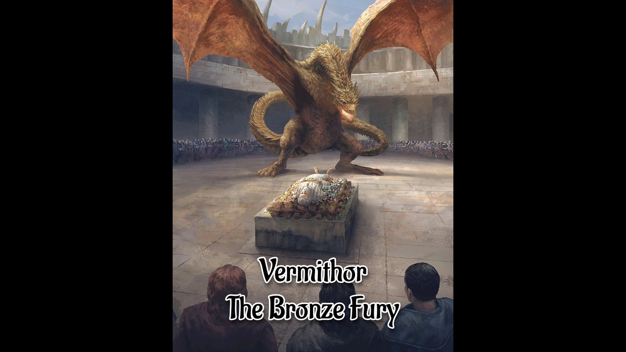 Vermithor The Bronze Fury #houseofthedragon #gameofthrones #asoiaf #fireandblood #hotd #shorts #art
