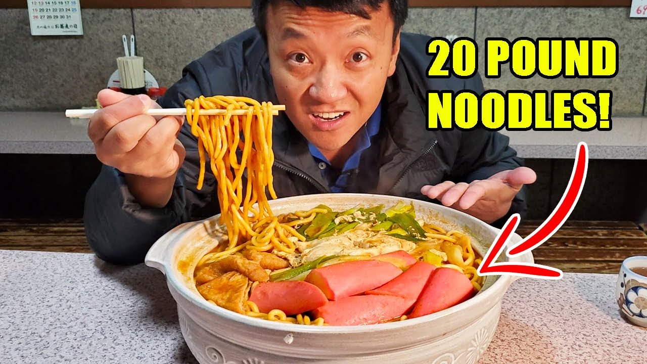 MASSIVE 20 Pound BREAKFAST NOODLES  & 100 CHICKEN WING Food Challenge in Nagoya Japan GIANT FOOD DAY | Strictly Dumpling