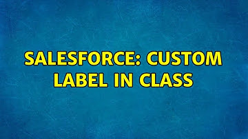 Salesforce: custom label in class