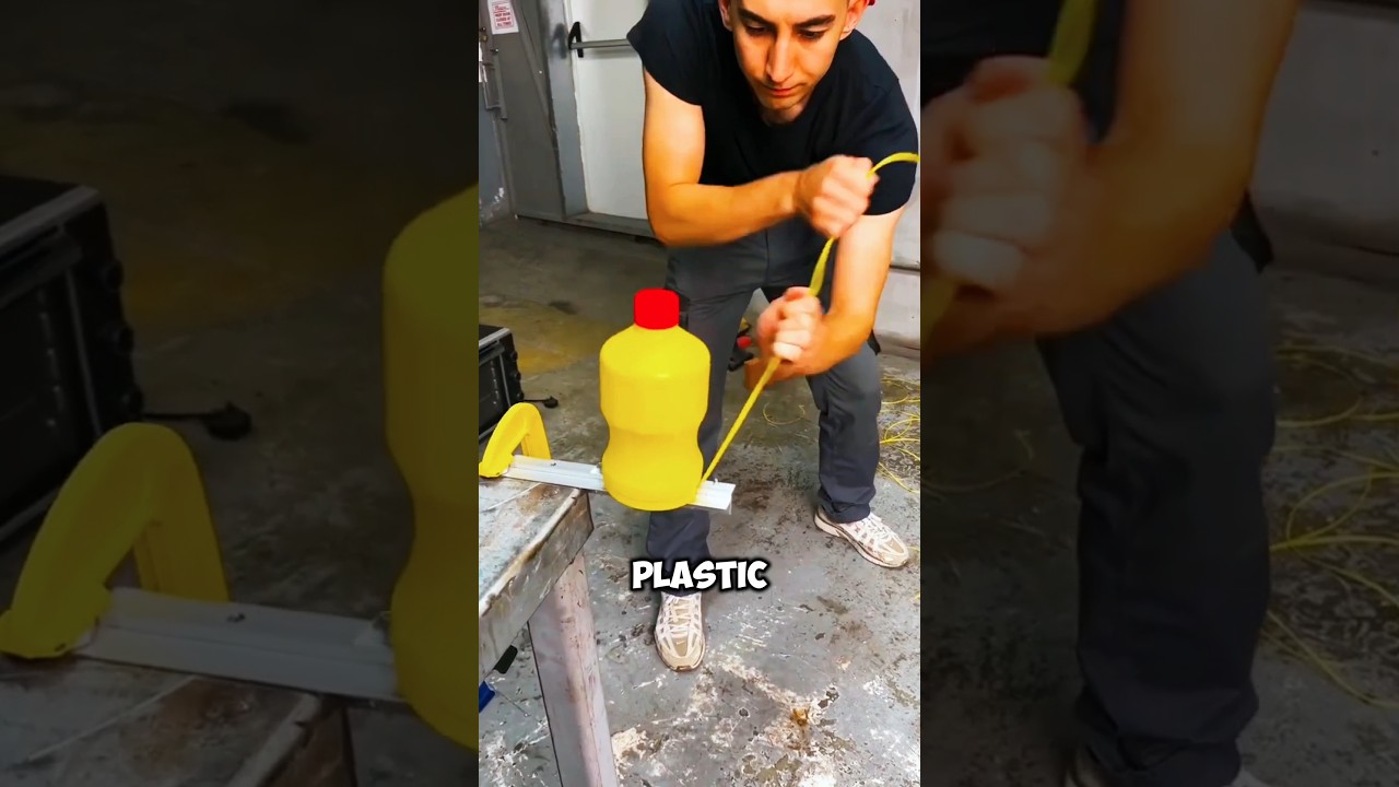 Он сделал обувь из пластиковой бутылки