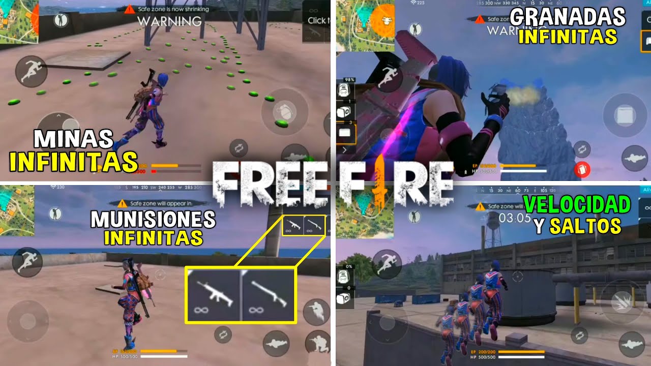 *MODO INFINITO*MINAS INFINITAS-MUNICIONES INFINITAS-GRANADAS (GLOU Y CEGADORAS) INFINITAS FREE FIRE camera iphone 8 plus apk