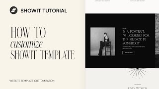 How to customize Showit website template