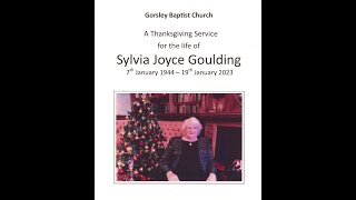 Sylvia Goulding Thanksgiving Service