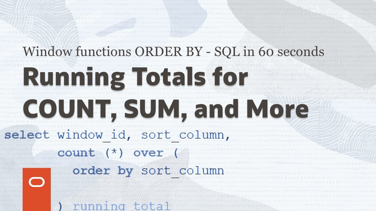 How To Get The Cumulative Running Total Of Rows With Sql