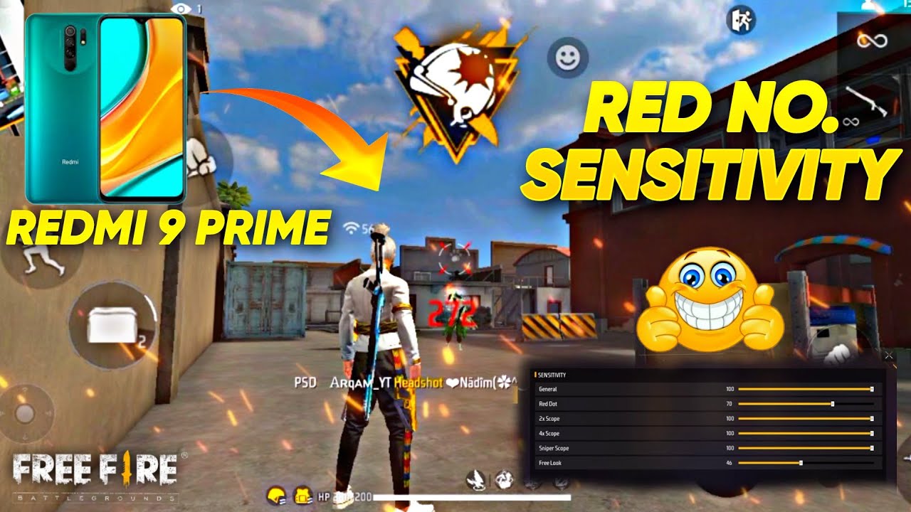 Redmi 9 Prime Free Fire Sensitivity setting || Redmi 9 Prime FF Gameplay || 