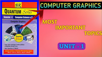 COMPUTER GRAPHICS AKTU IMPORTANT QUESTIONS [UNIT-1] #Computergraphicsaktu #computergraphicsimportant
