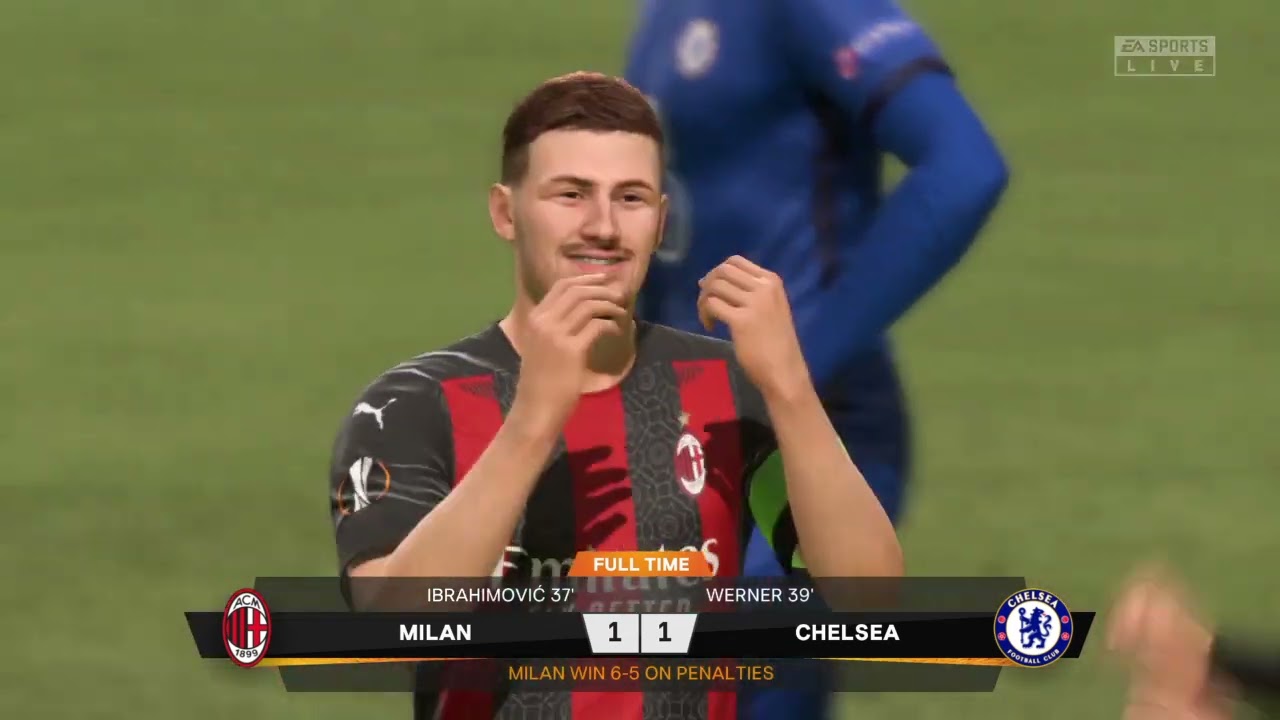 FIFA 21 Ac Milan Vs Chelsea Uefa Europa League Penalty Shoot-out