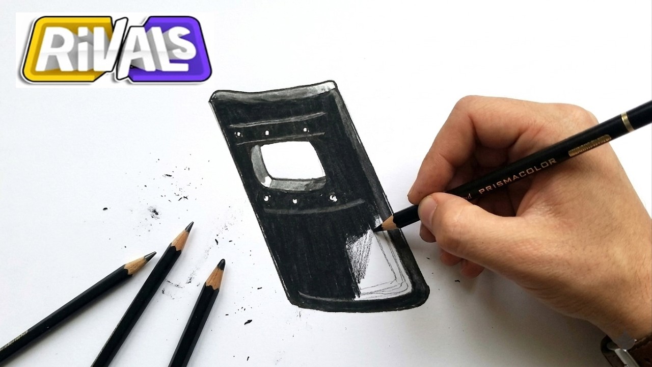 How To Draw Rivils Rpg How To Draw RIOT SHIELD from Roblox Rivals (Step by Step) - YouTube
