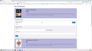 Front End Software Development - Week 14 Coding Assignment (Movie Reviews Application) screenshot 1