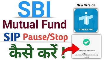 how to stop/pause sbi mutual fund sip online | sip ko pause kaise kare by sbi investap app #sbimf