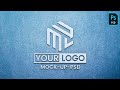 White Logo Mockup on Blue Leather Tutorial using Adobe Photoshop
