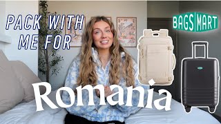 Pack With Me For Romania // New Bagsmart Luggage ✨