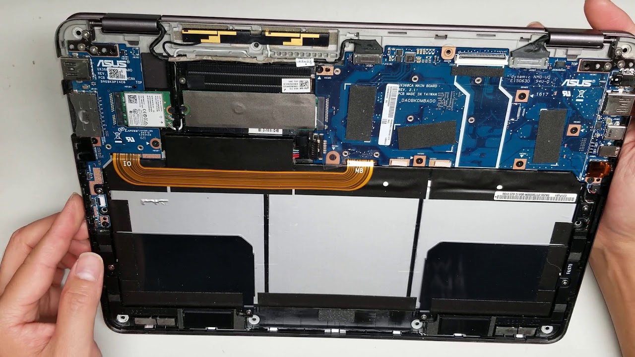 ASUS UX360C UX360CA Disassembly SSD Hard Drive Upgrade Hinge