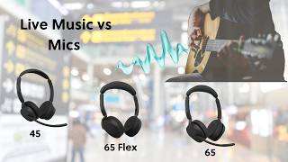 Jabra Evolve3 45 vs 65 vs 65 Flex 🎧 Airport Mic Test + Teams Voice Isolation