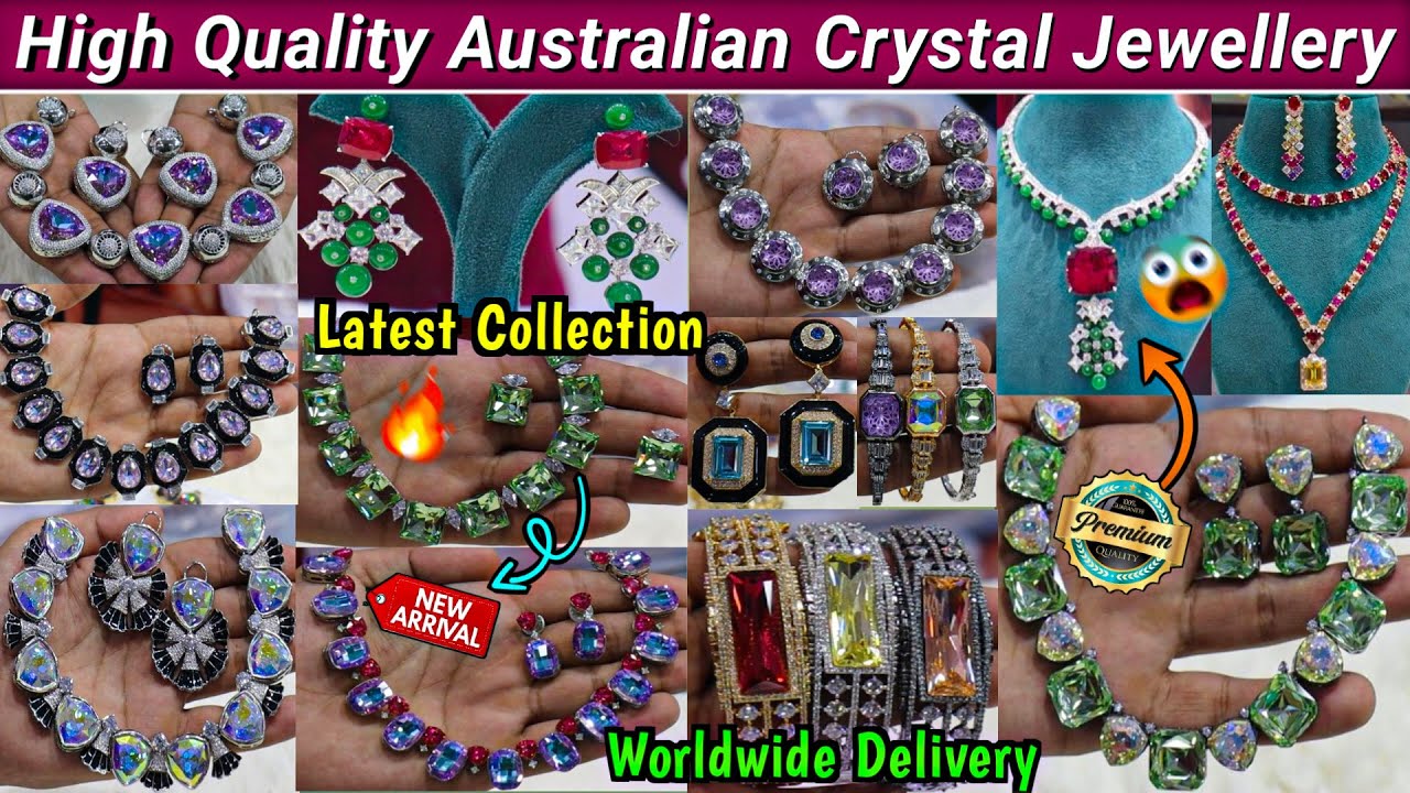 Australian Crystal Jewellery Latest Collection | Premium Brand Inspire Crystal Necklace Long Sets