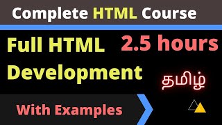 Complete HTML Course in 2.5 hours. Web development in HTML (Tamil) | Coding Awareness