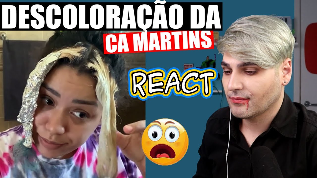 REAGINDO À DESCOLORAÇÃO DA CA MARTINS | ELA DESCOLORIU EM CASA O CABELO CACHEADO